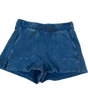 JoyLab Sweat Shorts Womens Small Blue Opal Acid Wash High Rise French Terry NWT